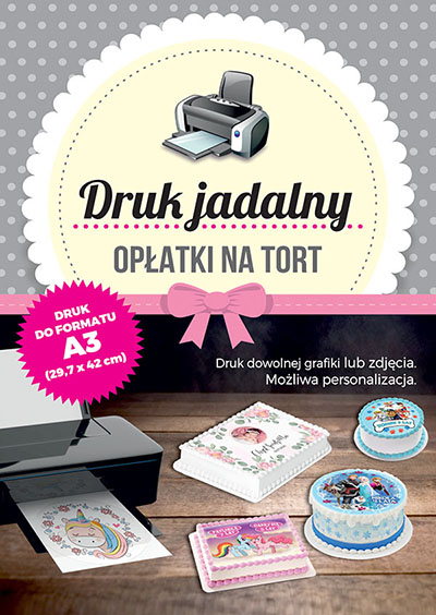Opłatki na tort Tarnów, Druk Jadalny